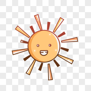 橙色可爱卡通墨镜太阳阳光图片