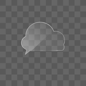 云朵玻璃气泡对话框图片