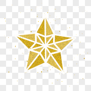 金粉质感五角星几何形状图片