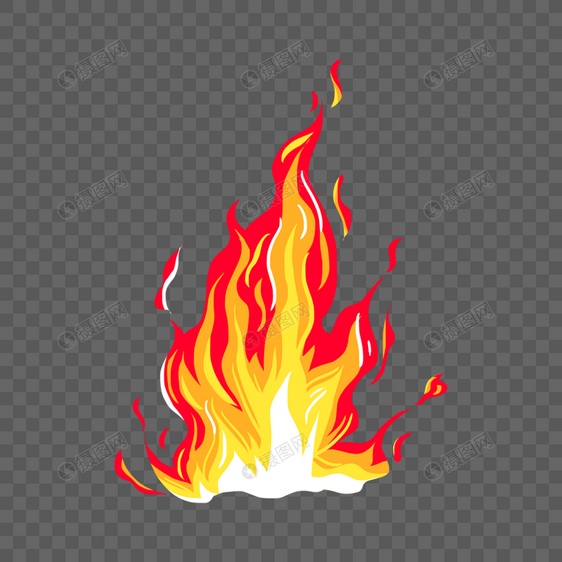 卡通凶猛燃烧的火焰图片