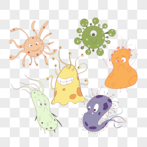 卡通微生物图片