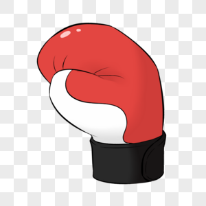 可爱卡通红色拳击手套图片
