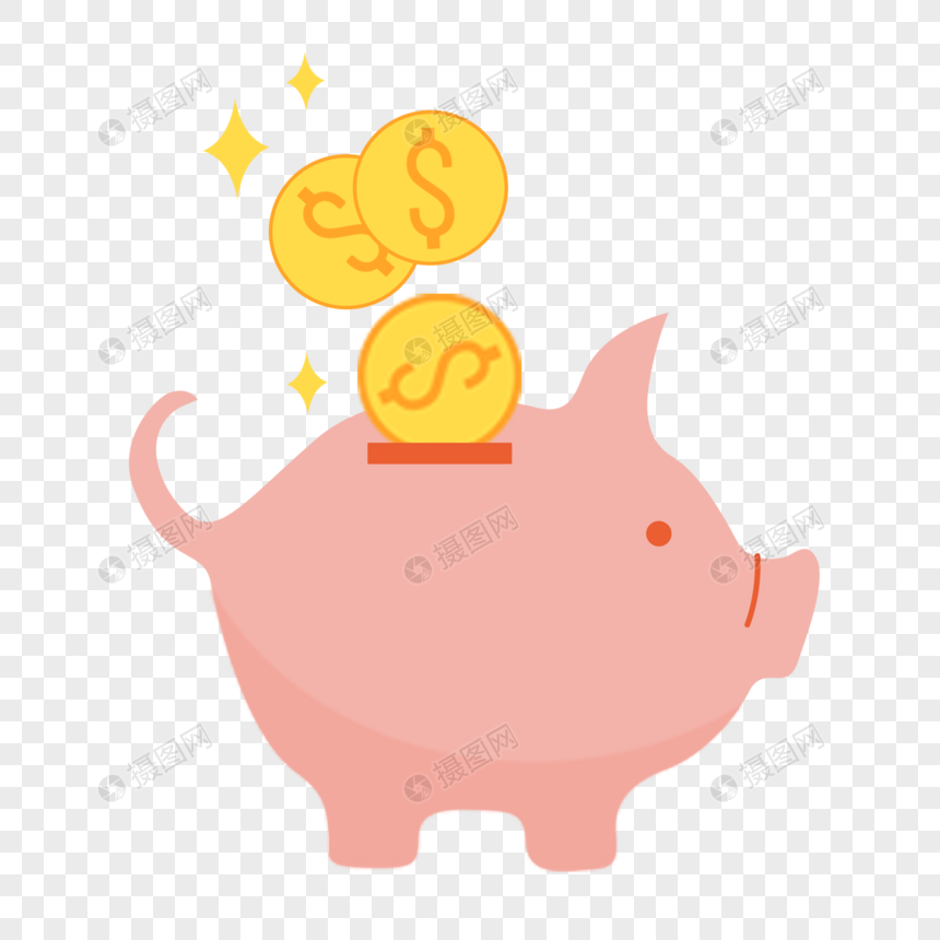 小猪存钱罐创意税收图案图片