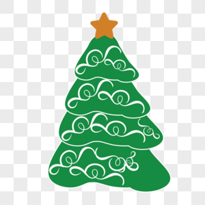 圣诞树绿色矢量图片