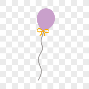 气球紫色可爱矢量图片