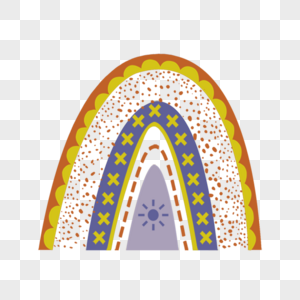 彩色卡通彩虹抽象纹理图形图片