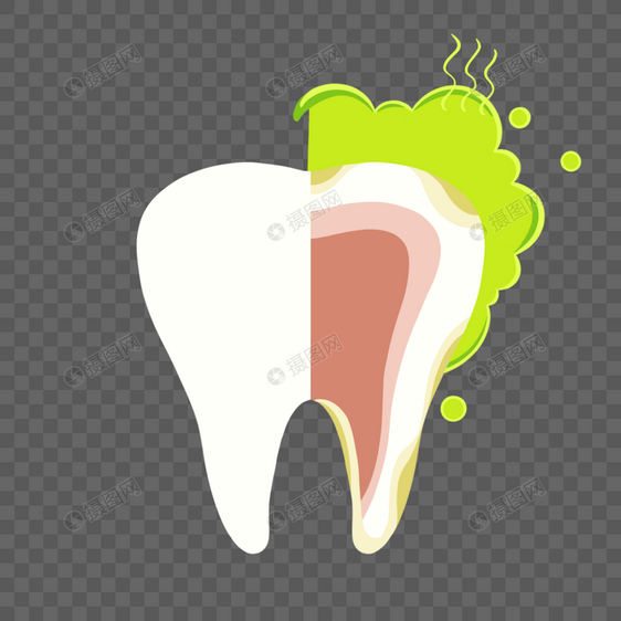 清洗牙齿矢量元素图片