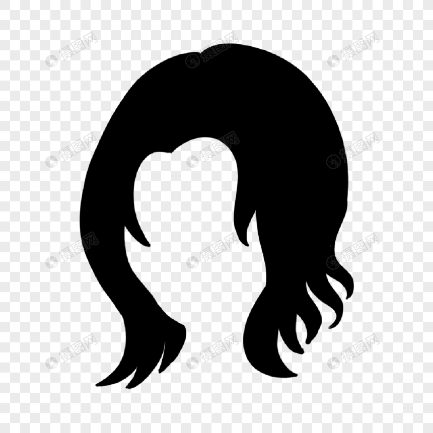 黑色女士短发发型元素素材下载正版素材402098462摄图网