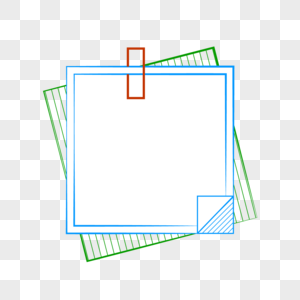边界笔记绿色音符框高清图片