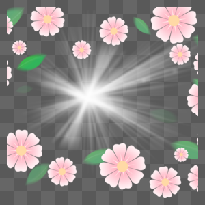 春季旅游花卉边框粉色樱花图片