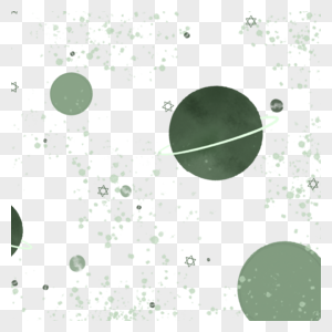 绿色剪纸星球宇宙星系图图片