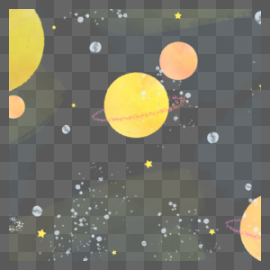 黄色轨道星球宇宙星系图图片