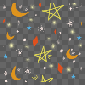 可爱月亮线条星星天空宇宙航星图图片