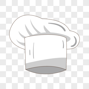 阴影卡通白色厨师帽图片