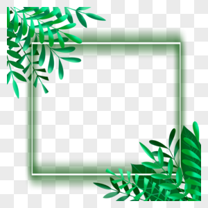 绿色棕榈树边框图片