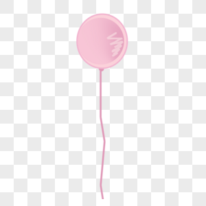 可爱的粉色卡通气球插图图片