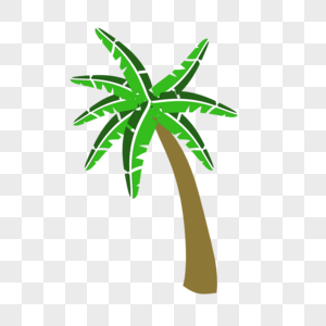 巴西狂欢节椰子树卡通贴图高清图片