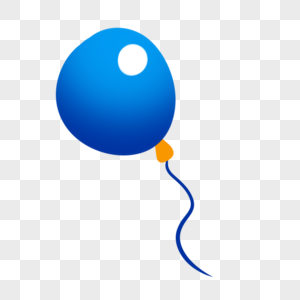 漂浮着的可爱蓝色气球图片