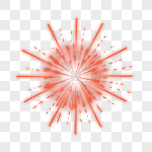 红色球状线条爆炸效果图片