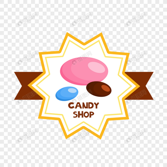 糖果店好吃的甜品标签纸图片