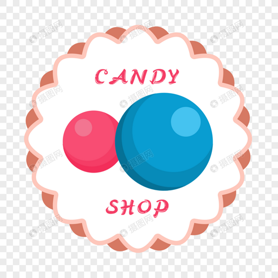 甜品店好吃的圆球形糖果图片