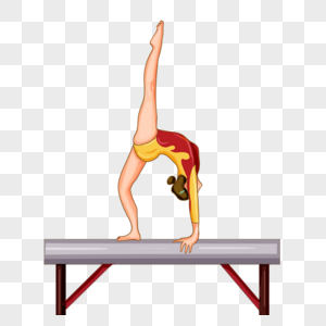 平衡木体操女运动员图片