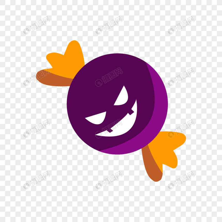 糖果魔鬼紫色图片绘画