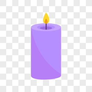 蜡烛圆柱紫色火杯子透明图片图片
