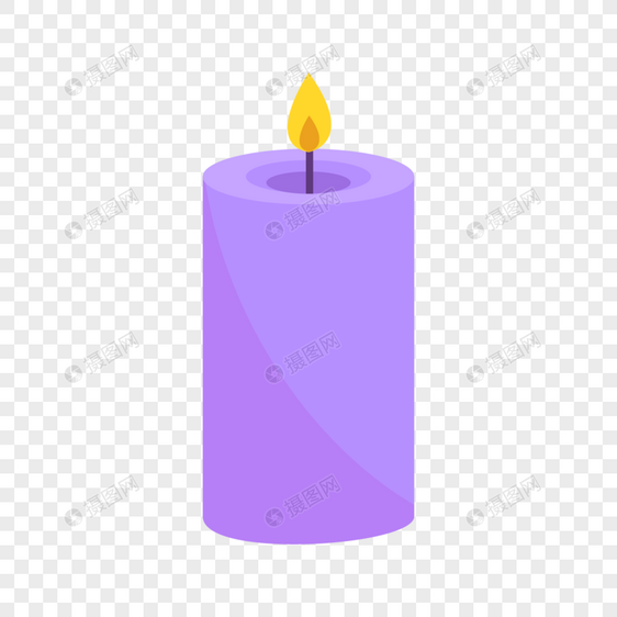 蜡烛圆柱紫色火杯子透明图片图片