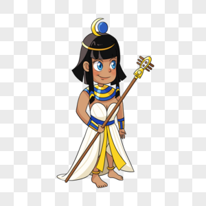 埃及女王法老卡通人物图片