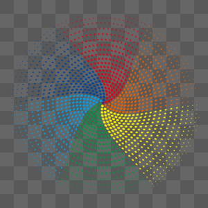 彩虹色调旋转圆形风格图片