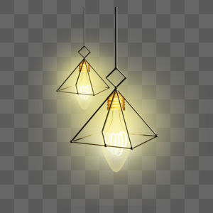 家具吊灯三角形立体图片