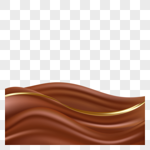 巧克力波浪抽象奶油边框图片