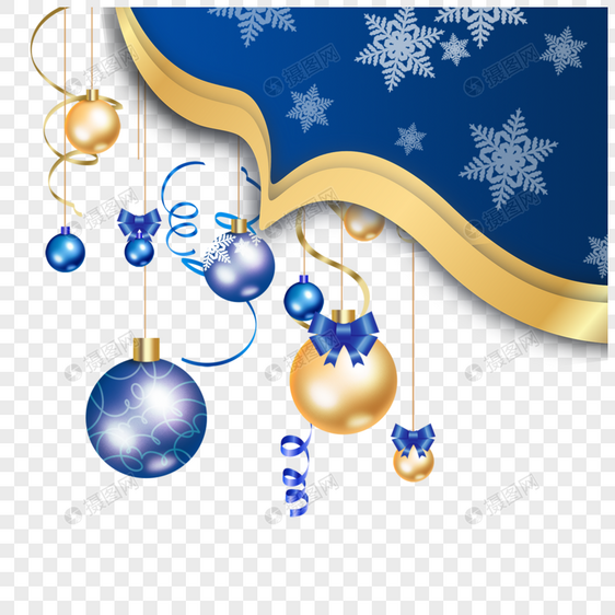 圣诞节抽象深蓝色边框图片