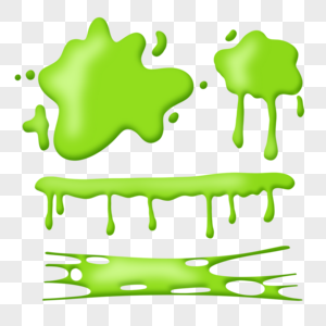 粘液毒液卡通绿色图片