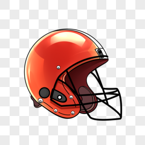 美式足球头盔运动卡通风格图片素材
