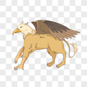 狮鹫希腊神话黄色动物高清图片