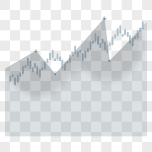 股票k线图上升趋势市场灰色渐变蜡烛图图片