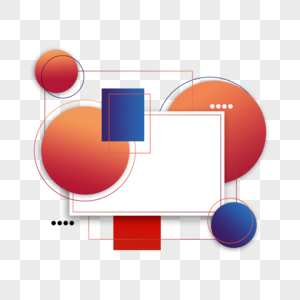 抽象渐变圆形方块几何边框图片