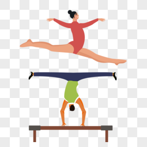 体操运动双人动作图片