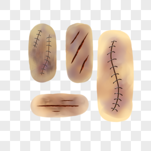 伤口卡通手术伤疤瘀伤高清图片