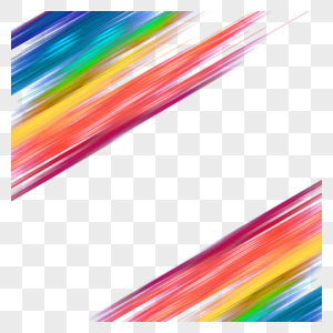 线条彩虹色渐变抽象边框图片