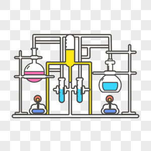 化学实验教学卡通药剂酒精灯图片