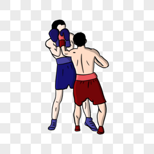 泰拳运动员比赛卡通图片