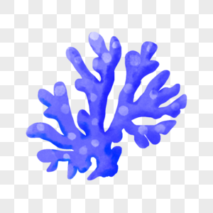 蓝珊瑚海底生物图片卡通图片