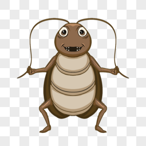 蟑螂可爱卡通贴纸图片
