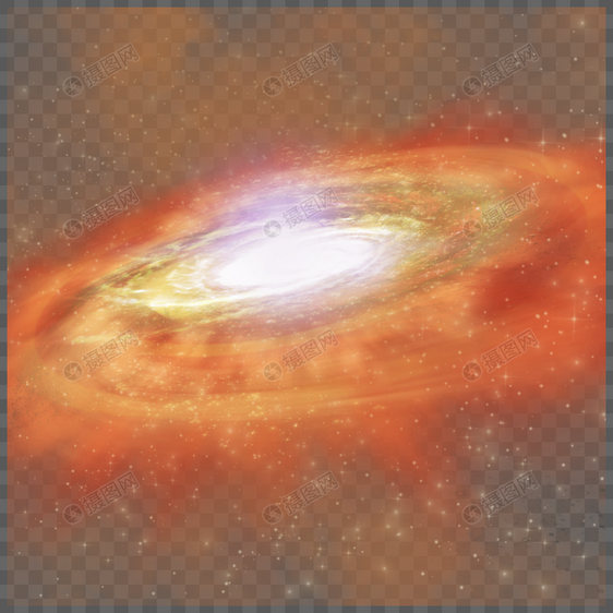 星空抽象橙红色光效超新星爆炸图片