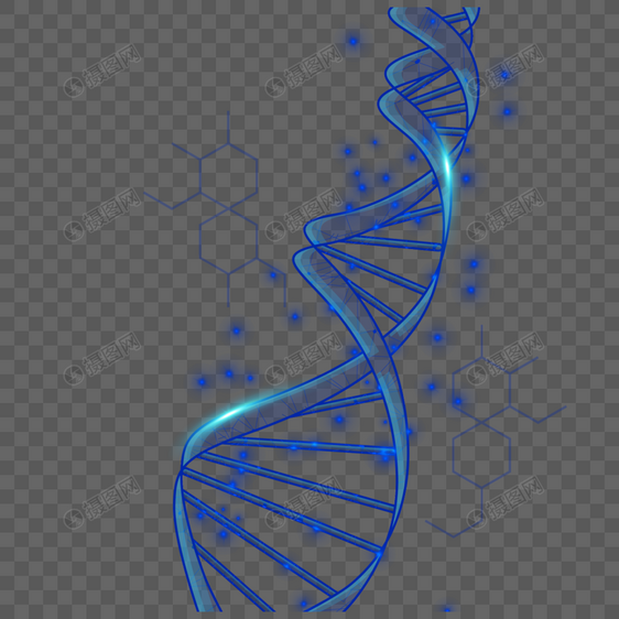 螺旋dna抽象光效分子图片
