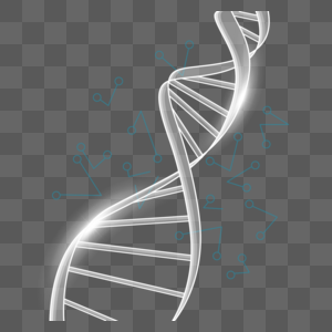 dna分子白色光效螺旋线条图片