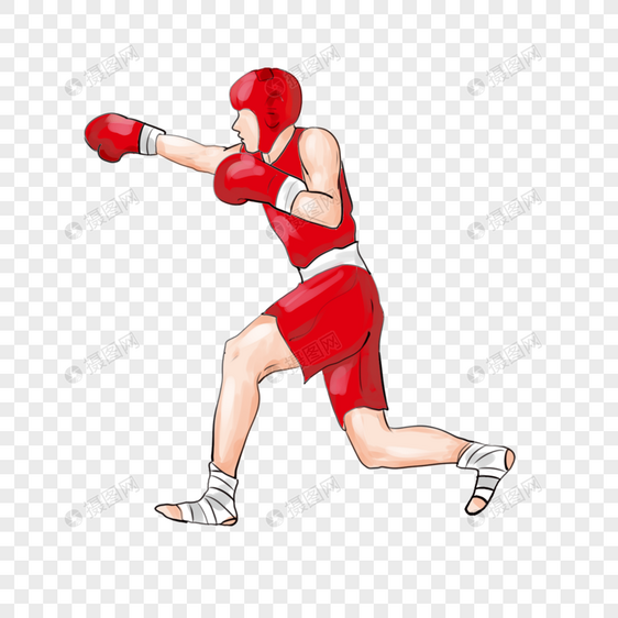 泰拳运动卡通运动员图片